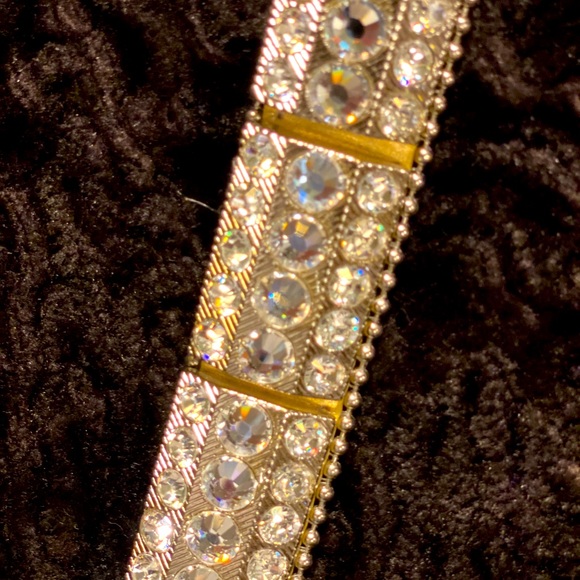 π CHRISTINE ALEXANDER ~ SWAROVSKI CRYSTAL STUDDED LEATHER BELT - Picture 3 of 8
